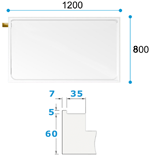 Dimensions for Nightingale Step in Shower Tray