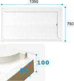Dimensions for Redwing Step in shower tray